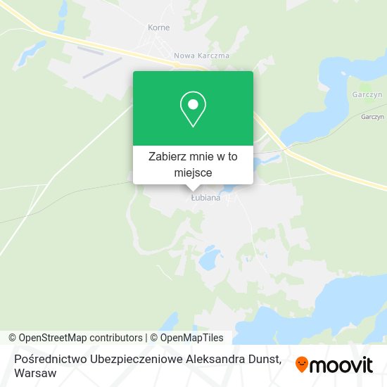 Mapa Pośrednictwo Ubezpieczeniowe Aleksandra Dunst