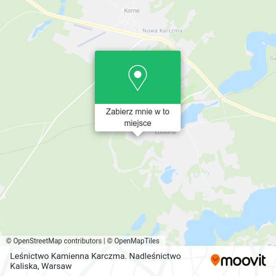 Mapa Leśnictwo Kamienna Karczma. Nadleśnictwo Kaliska