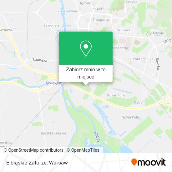 Mapa Elbląskie Zatorze