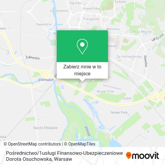 Mapa Pośrednictwo / 1usługi Finansowo-Ubezpieczeniowe Dorota Osuchowska