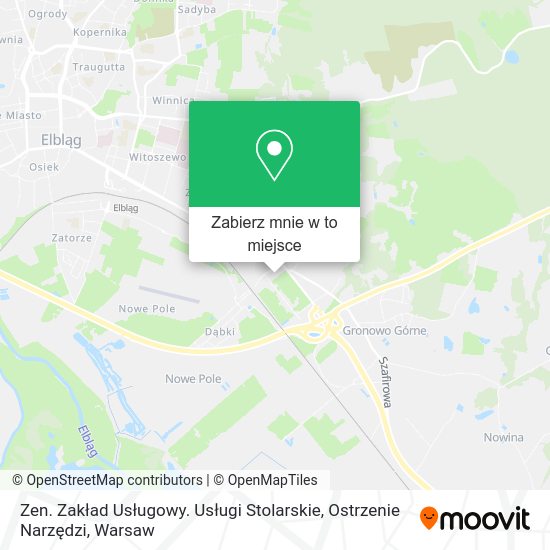 Mapa Zen. Zakład Usługowy. Usługi Stolarskie, Ostrzenie Narzędzi