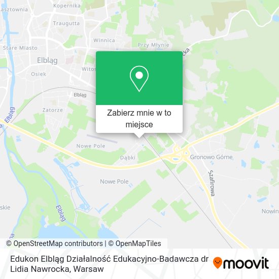 Mapa Edukon Elbląg Działalność Edukacyjno-Badawcza dr Lidia Nawrocka