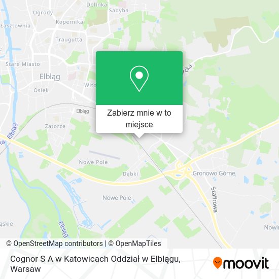 Mapa Cognor S A w Katowicach Oddział w Elblągu