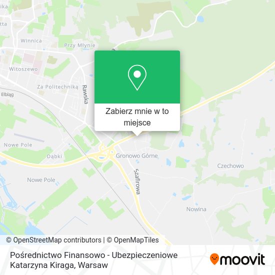 Mapa Pośrednictwo Finansowo - Ubezpieczeniowe Katarzyna Kiraga