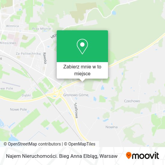 Mapa Najem Nieruchomości. Bieg Anna Elbląg