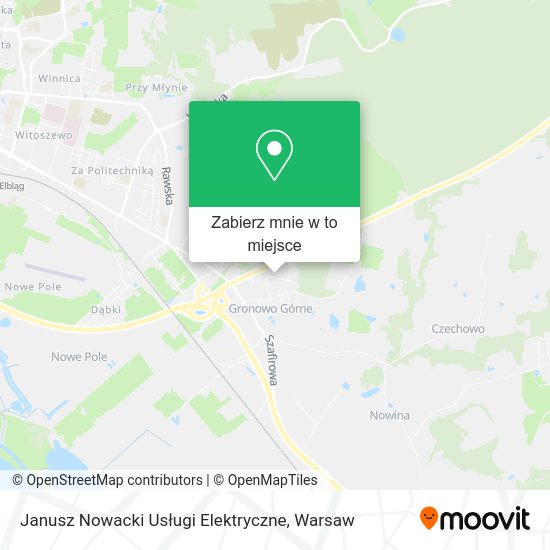 Mapa Janusz Nowacki Usługi Elektryczne