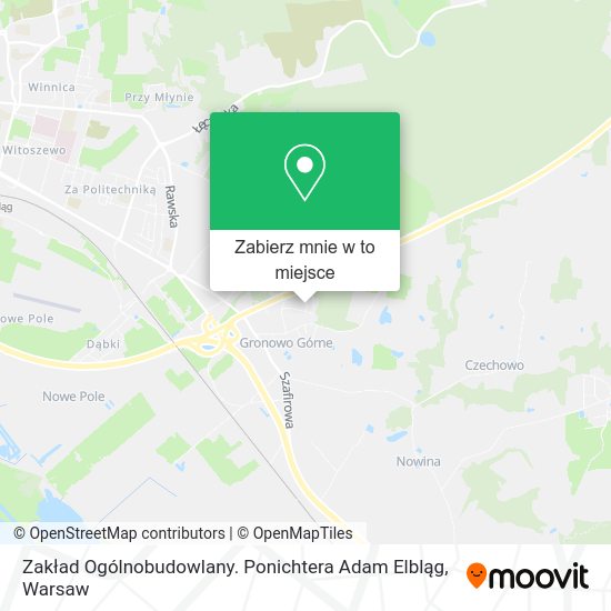 Mapa Zakład Ogólnobudowlany. Ponichtera Adam Elbląg