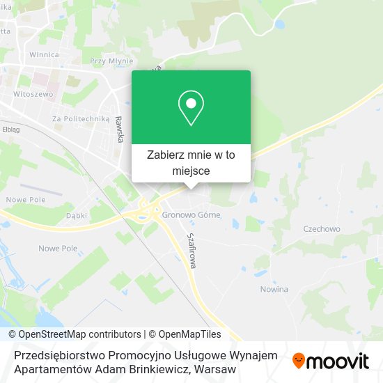 Mapa Przedsiębiorstwo Promocyjno Usługowe Wynajem Apartamentów Adam Brinkiewicz