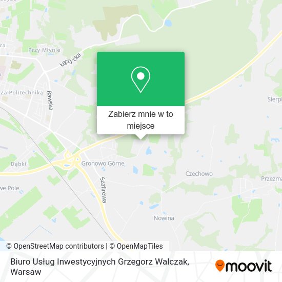 Mapa Biuro Usług Inwestycyjnych Grzegorz Walczak