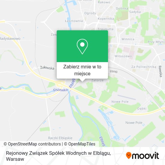 Mapa Rejonowy Związek Spółek Wodnych w Elblągu