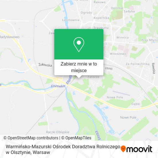 Mapa Warmińsko-Mazurski Ośrodek Doradztwa Rolniczego w Olsztynie