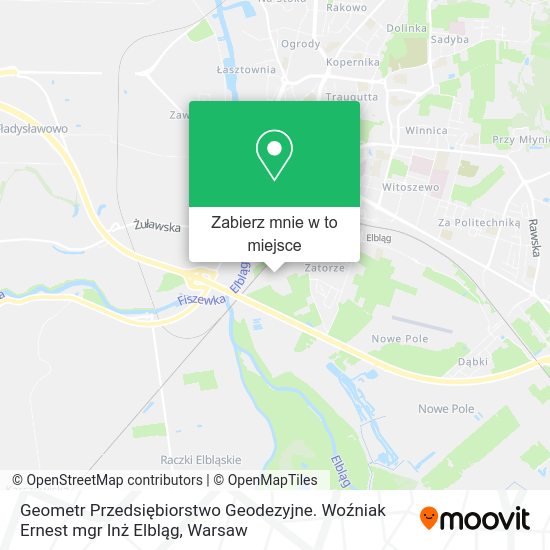 Mapa Geometr Przedsiębiorstwo Geodezyjne. Woźniak Ernest mgr Inż Elbląg