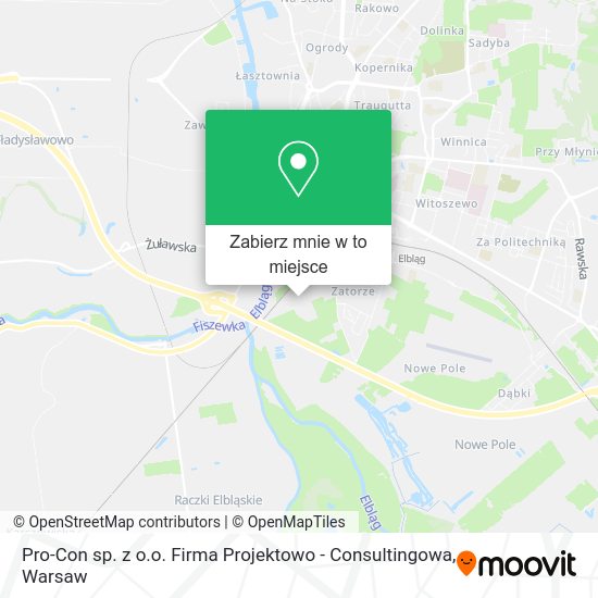 Mapa Pro-Con sp. z o.o. Firma Projektowo - Consultingowa