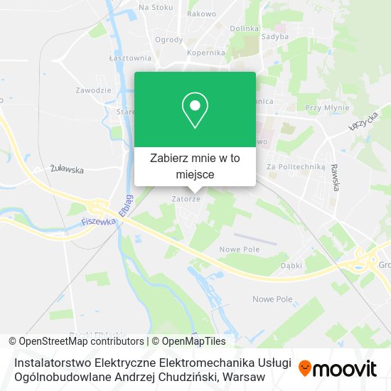 Mapa Instalatorstwo Elektryczne Elektromechanika Usługi Ogólnobudowlane Andrzej Chudziński