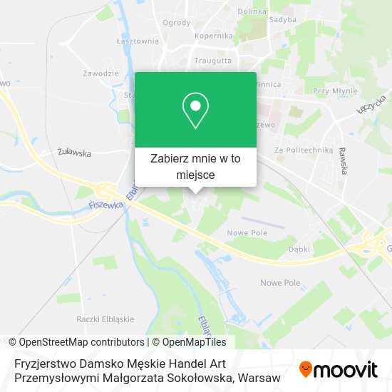 Mapa Fryzjerstwo Damsko Męskie Handel Art Przemysłowymi Małgorzata Sokołowska