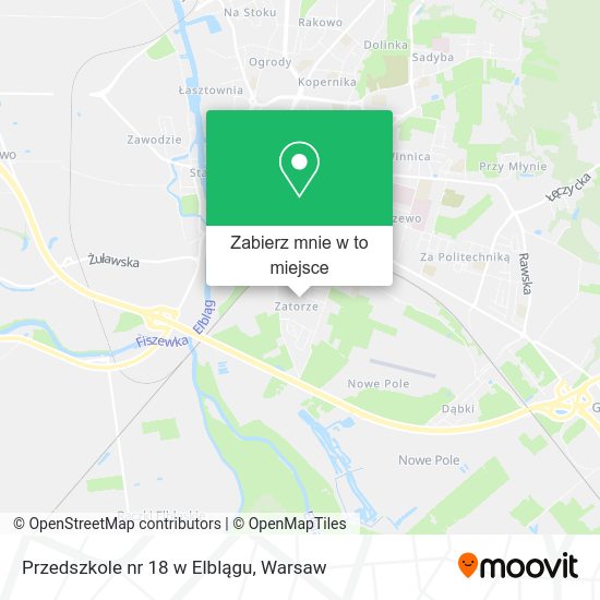 Mapa Przedszkole nr 18 w Elblągu