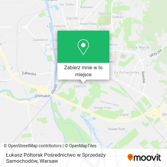 Mapa Łukasz Półtorak Pośrednictwo w Sprzedaży Samochodów