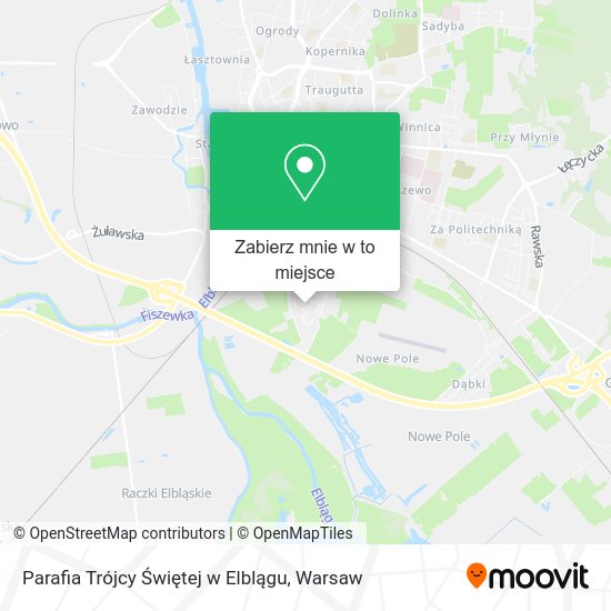 Mapa Parafia Trójcy Świętej w Elblągu