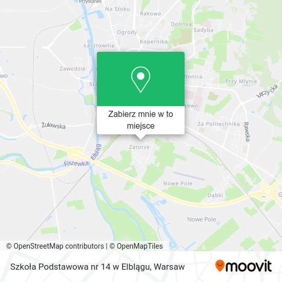 Mapa Szkoła Podstawowa nr 14 w Elblągu