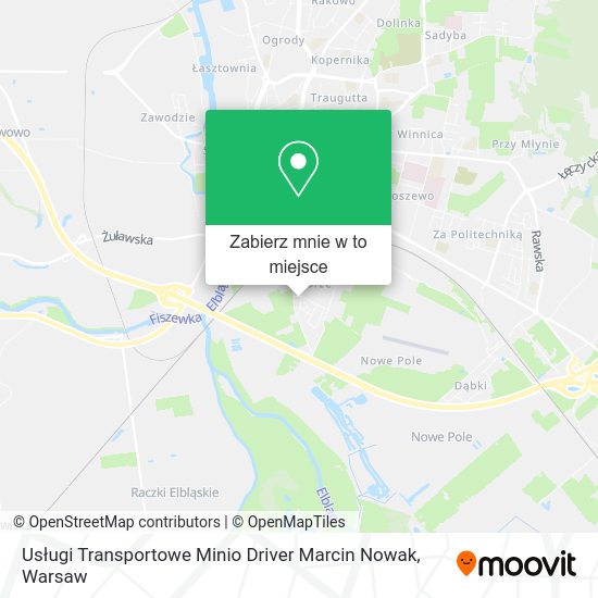 Mapa Usługi Transportowe Minio Driver Marcin Nowak