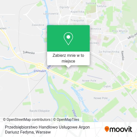 Mapa Przedsiębiorstwo Handlowo Usługowe Argon Dariusz Fedyna