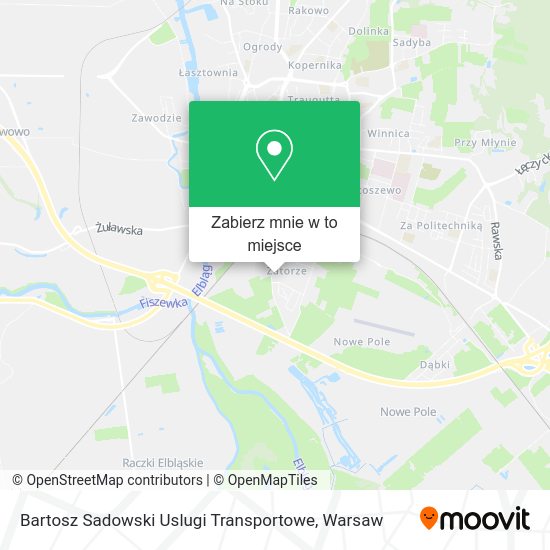 Mapa Bartosz Sadowski Uslugi Transportowe