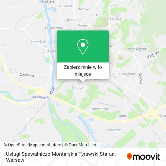 Mapa Usługi Spawalniczo Monterskie Tyrawski Stefan