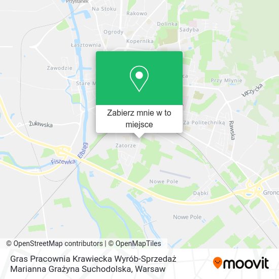 Mapa Gras Pracownia Krawiecka Wyrób-Sprzedaż Marianna Grażyna Suchodolska