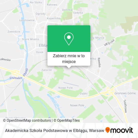 Mapa Akademicka Szkoła Podstawowa w Elblągu