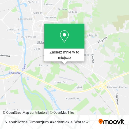 Mapa Niepubliczne Gimnazjum Akademickie