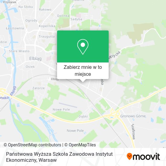 Mapa Państwowa Wyższa Szkoła Zawodowa Instytut Ekonomiczny