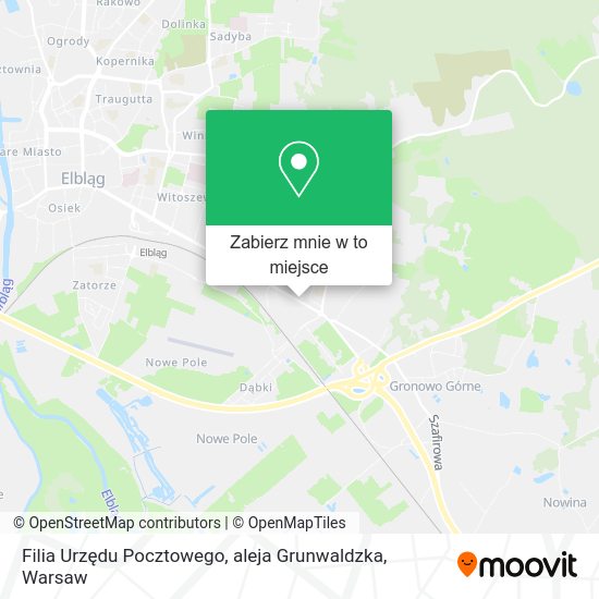 Mapa Filia Urzędu Pocztowego, aleja Grunwaldzka