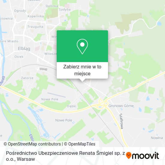 Mapa Pośrednictwo Ubezpieczeniowe Renata Śmigiel sp. z o.o.