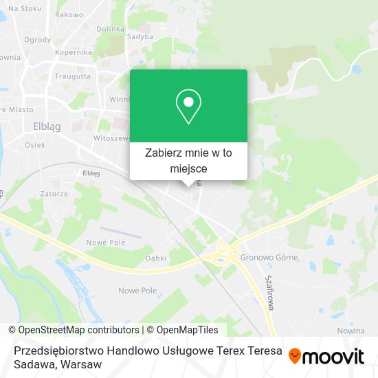 Mapa Przedsiębiorstwo Handlowo Usługowe Terex Teresa Sadawa