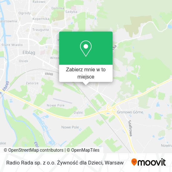 Mapa Radio Rada sp. z o.o. Żywność dla Dzieci