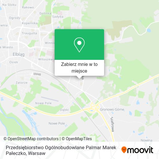 Mapa Przedsiębiorstwo Ogólnobudowlane Palmar Marek Pałeczko