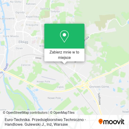 Mapa Euro-Technika. Przedsiębiorstwo Techniczno - Handlowe. Gulewski J., Inż