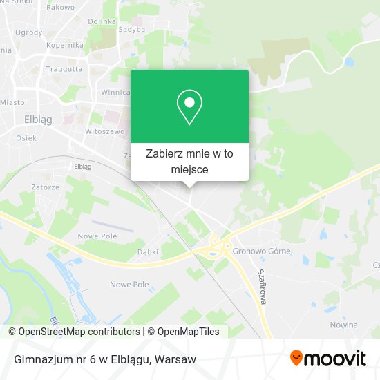 Mapa Gimnazjum nr 6 w Elblągu