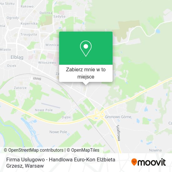 Mapa Firma Usługowo - Handlowa Euro-Kon Elżbieta Grzesz