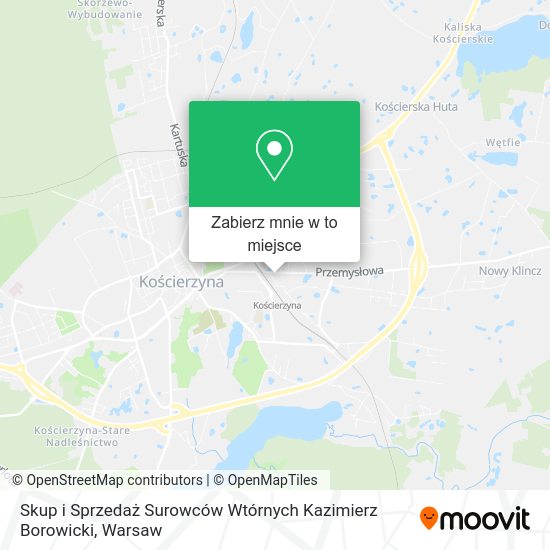 Mapa Skup i Sprzedaż Surowców Wtórnych Kazimierz Borowicki