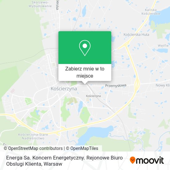 Mapa Energa Sa. Koncern Energetyczny. Rejonowe Biuro Obslugi Klienta