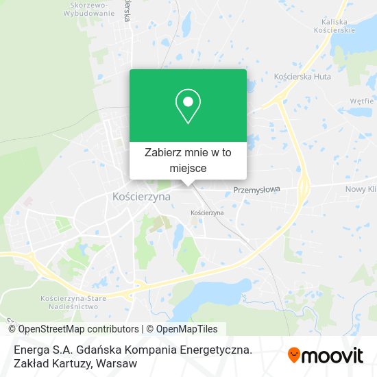 Mapa Energa S.A. Gdańska Kompania Energetyczna. Zakład Kartuzy