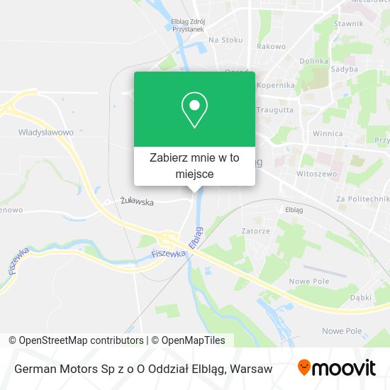 Mapa German Motors Sp z o O Oddział Elbląg