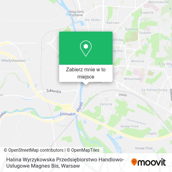 Mapa Halina Wyrzykowska Przedsiębiorstwo Handlowo-Usługowe Magnes Bis