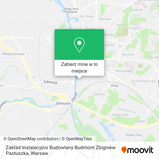 Mapa Zakład Instalacyjno Budowlany Budmont Zbigniew Pastuszka