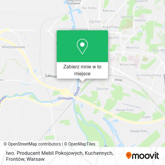 Mapa Iwo. Producent Mebli Pokojowych, Kuchennych, Frontów