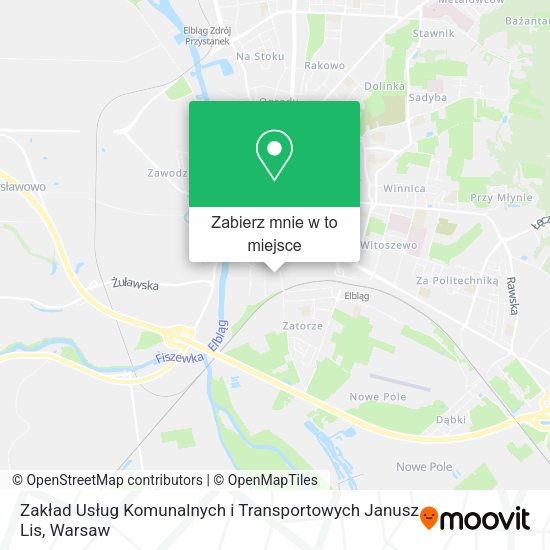 Mapa Zakład Usług Komunalnych i Transportowych Janusz Lis