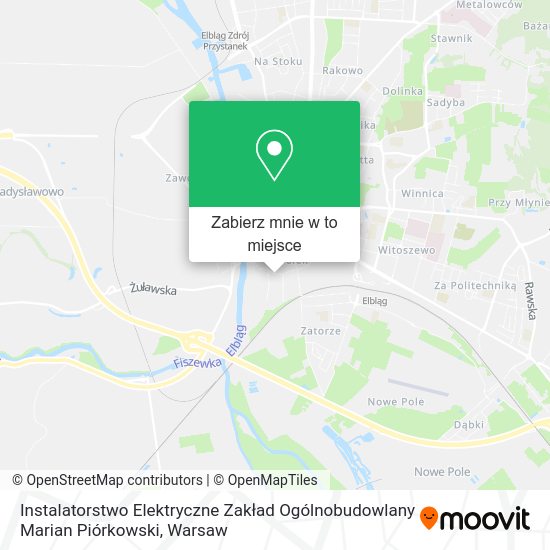 Mapa Instalatorstwo Elektryczne Zakład Ogólnobudowlany Marian Piórkowski