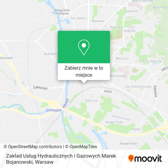 Mapa Zakład Usług Hydraulicznych i Gazowych Marek Bojanowski