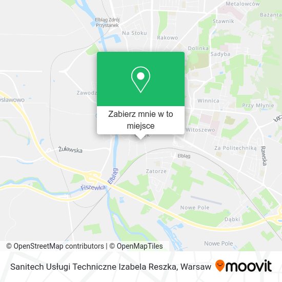 Mapa Sanitech Usługi Techniczne Izabela Reszka